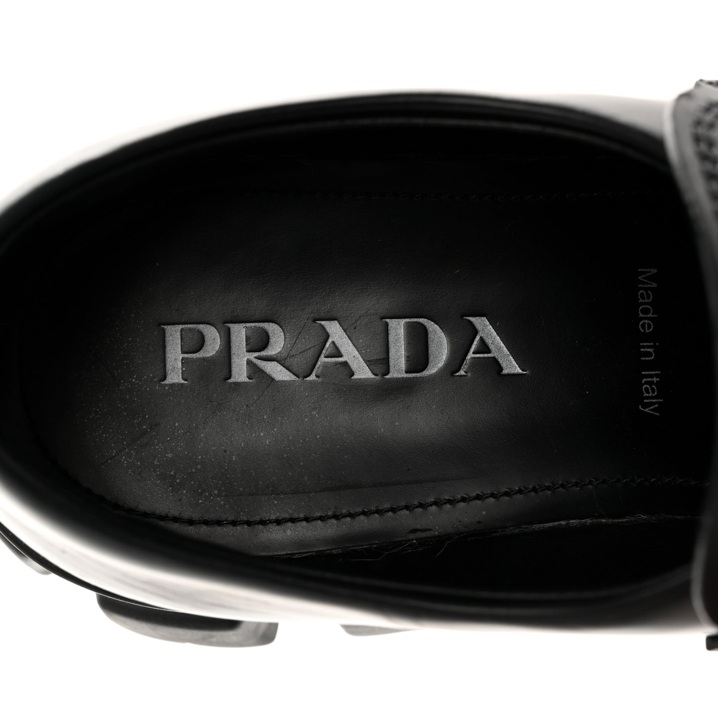 Spazzolato Rois Metal Triangle Logo Mens Monolith 60mm Loafers 6 Black
