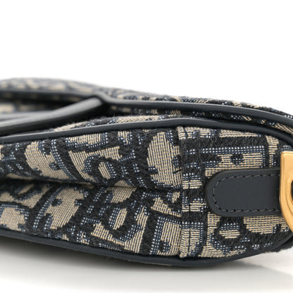 Christian Dior Oblique Mini Saddle Bag Blue 10 of 10