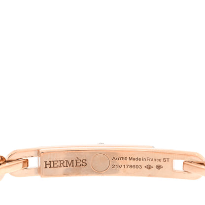 Hermes 18K Rose Gold Diamond Full Pave PM Kelly Chaine Bracelet ST 3 of 4