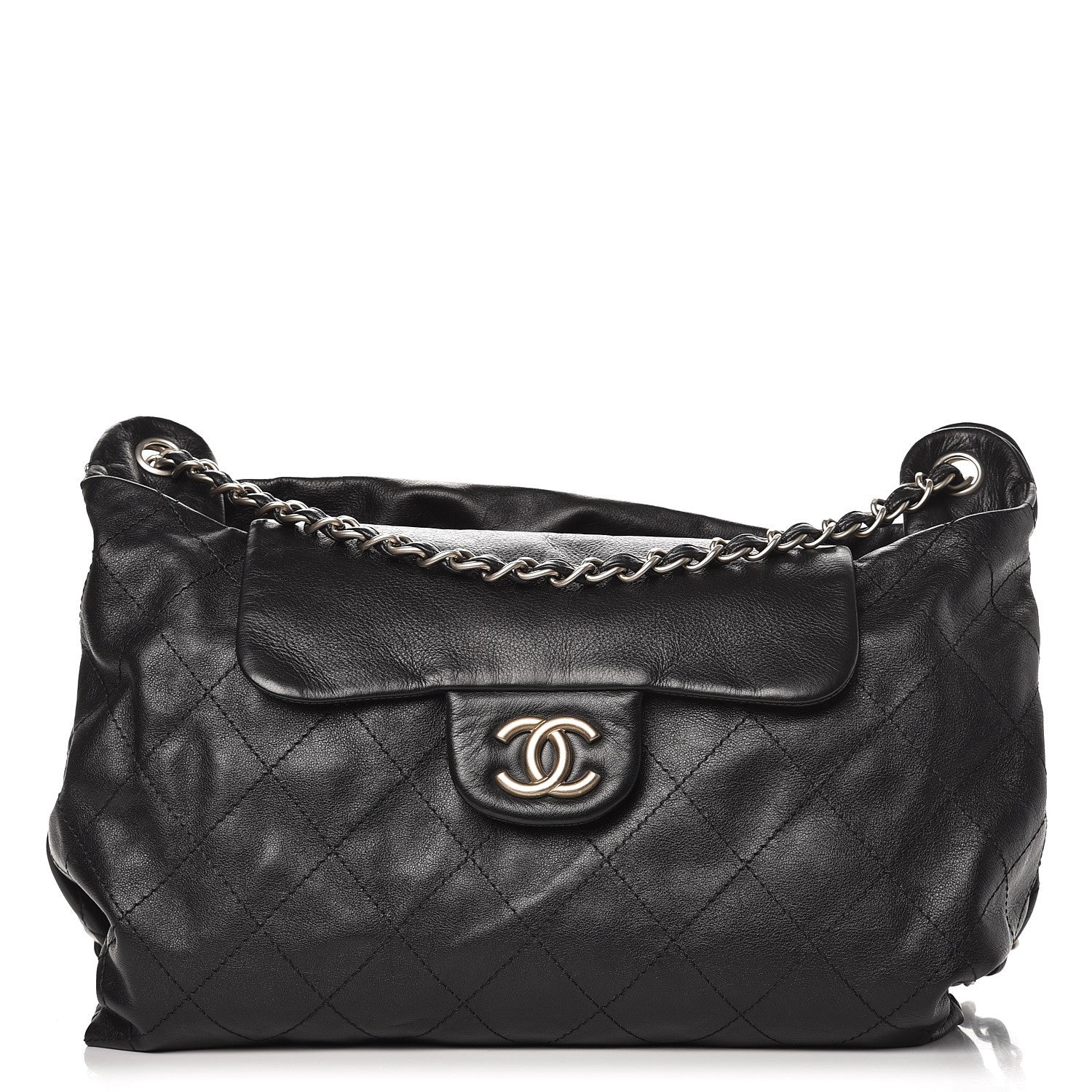 Chanel Calfskin Stitched Large Tote Black 1 of 10