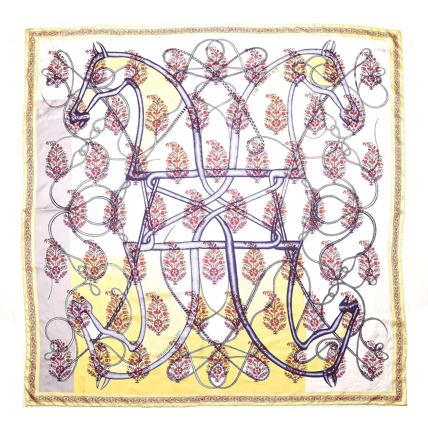 Hermes Silk Coup de Fouet Au Bloc Scarf 140 1 of 4