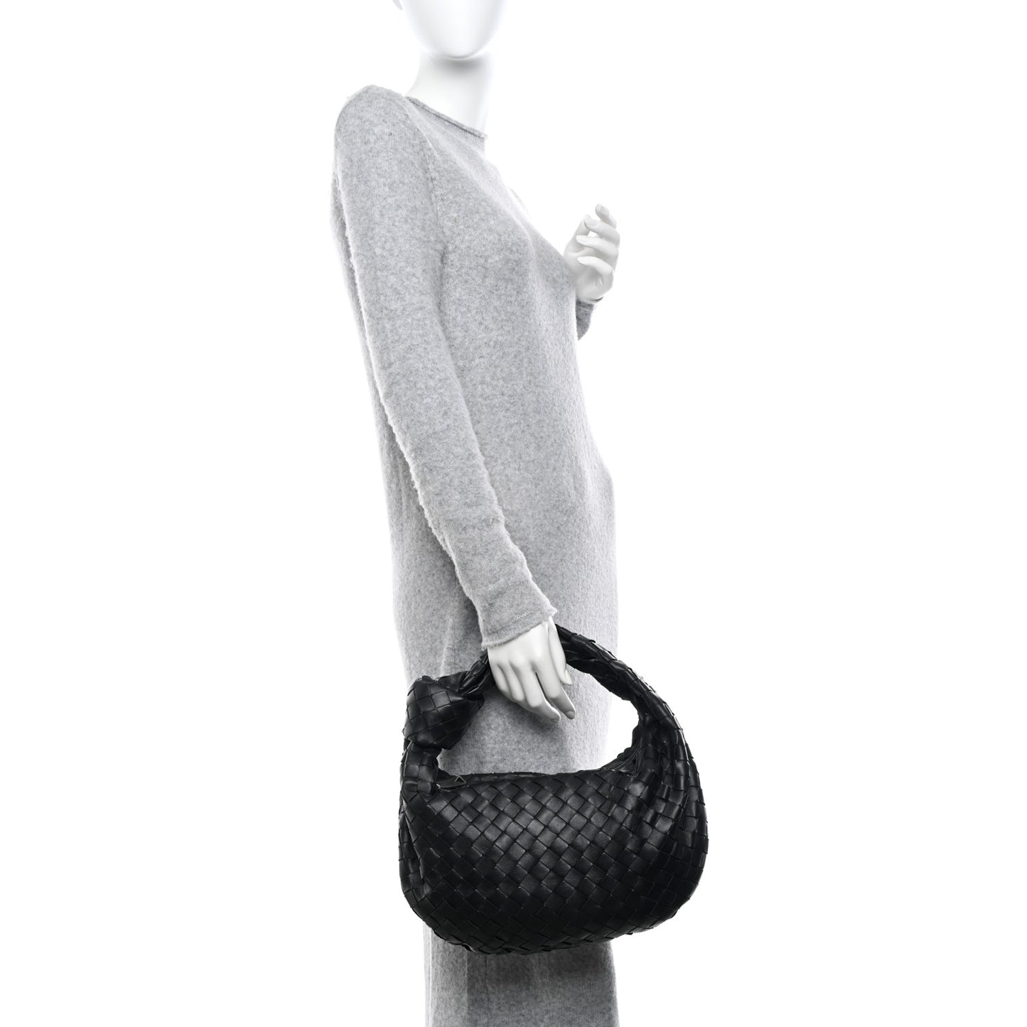 Nappa Intrecciato Teen Jodie Hobo Black