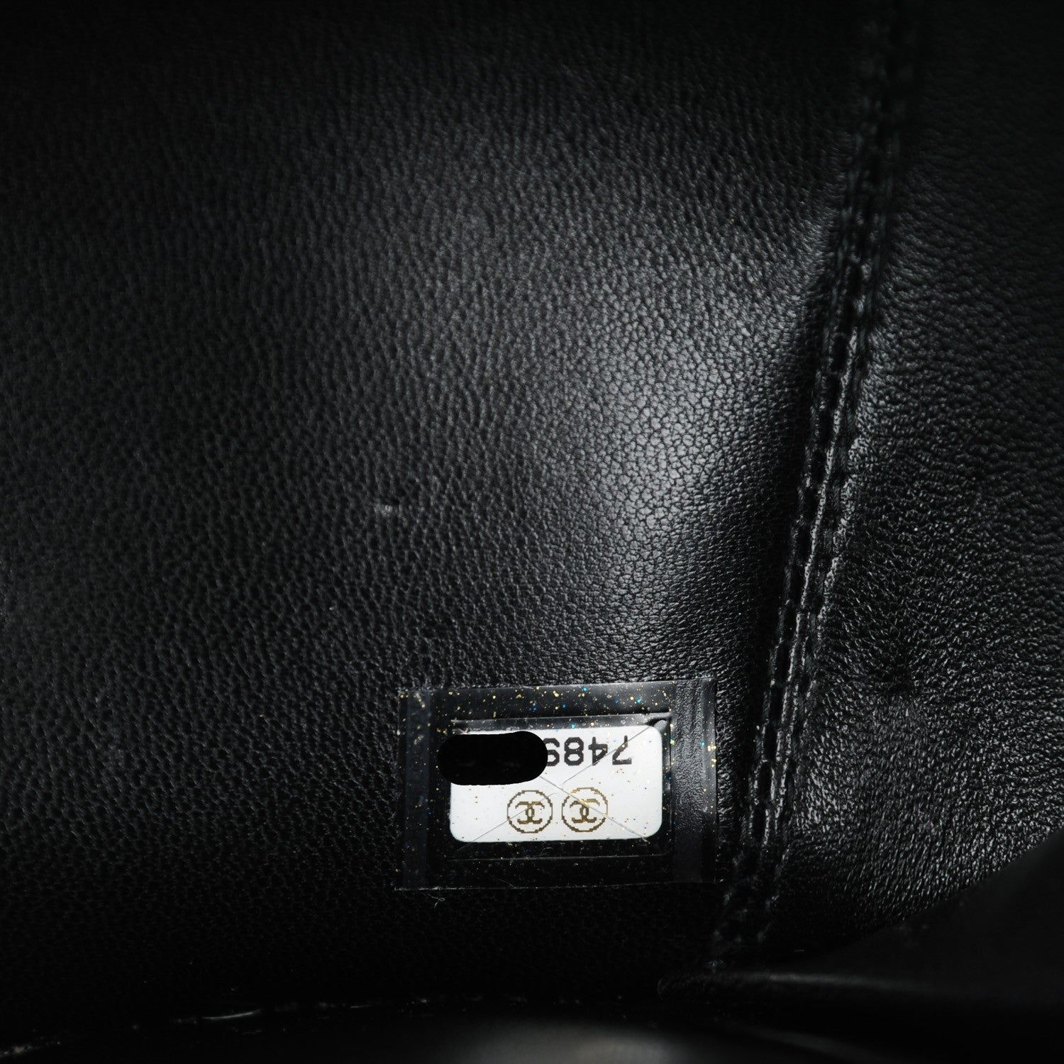 Chanel Lambskin Satin Camellia Evening Bag Black 7 of 7