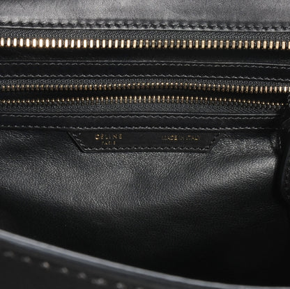 Celine Smooth Calfskin Mini Bi-Color Luggage Forest Black 6 of 7
