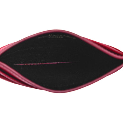 Saint Laurent Grain De Poudre Matelasse Chevron Monogram Credit Card Case Bubblegum 5 of 14