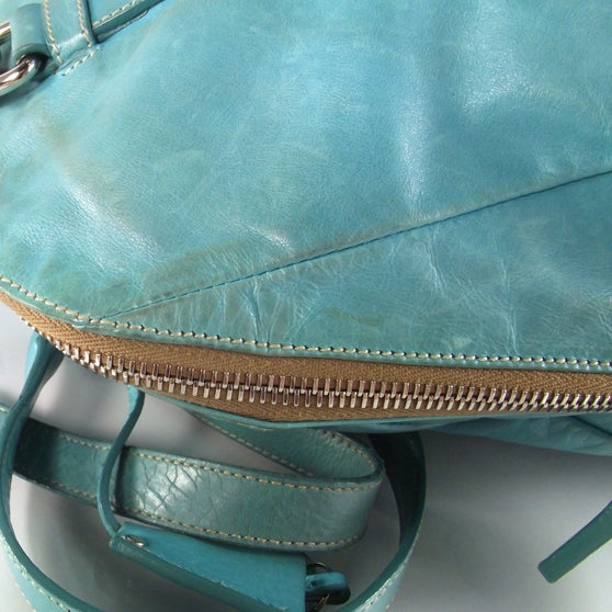 Leather Large New Look Tote Turquoise
