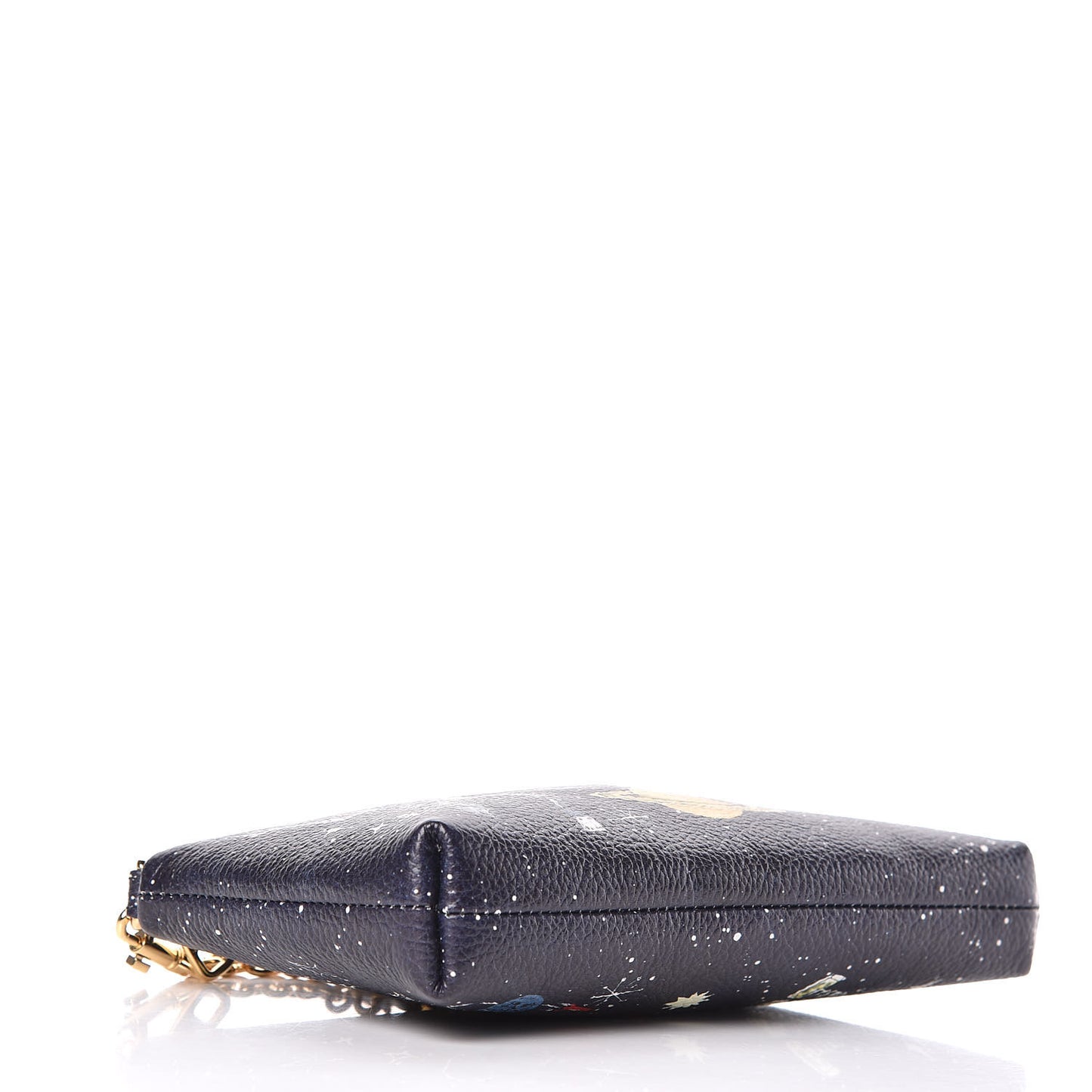 Grained Calfskin Space Robot Pochette Multicolor