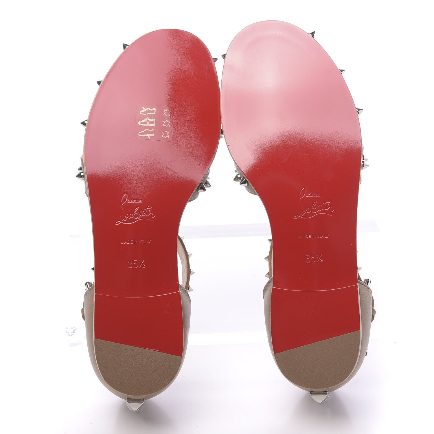 Christian Louboutin Calfskin LoubiLou Flat Sandals 35.5 Fennec 5 of 7