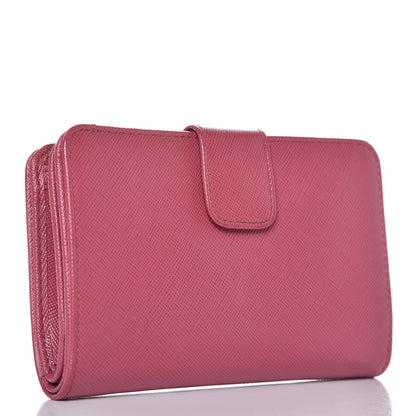 Prada Saffiano Compact Wallet Bruyere 3 of 8