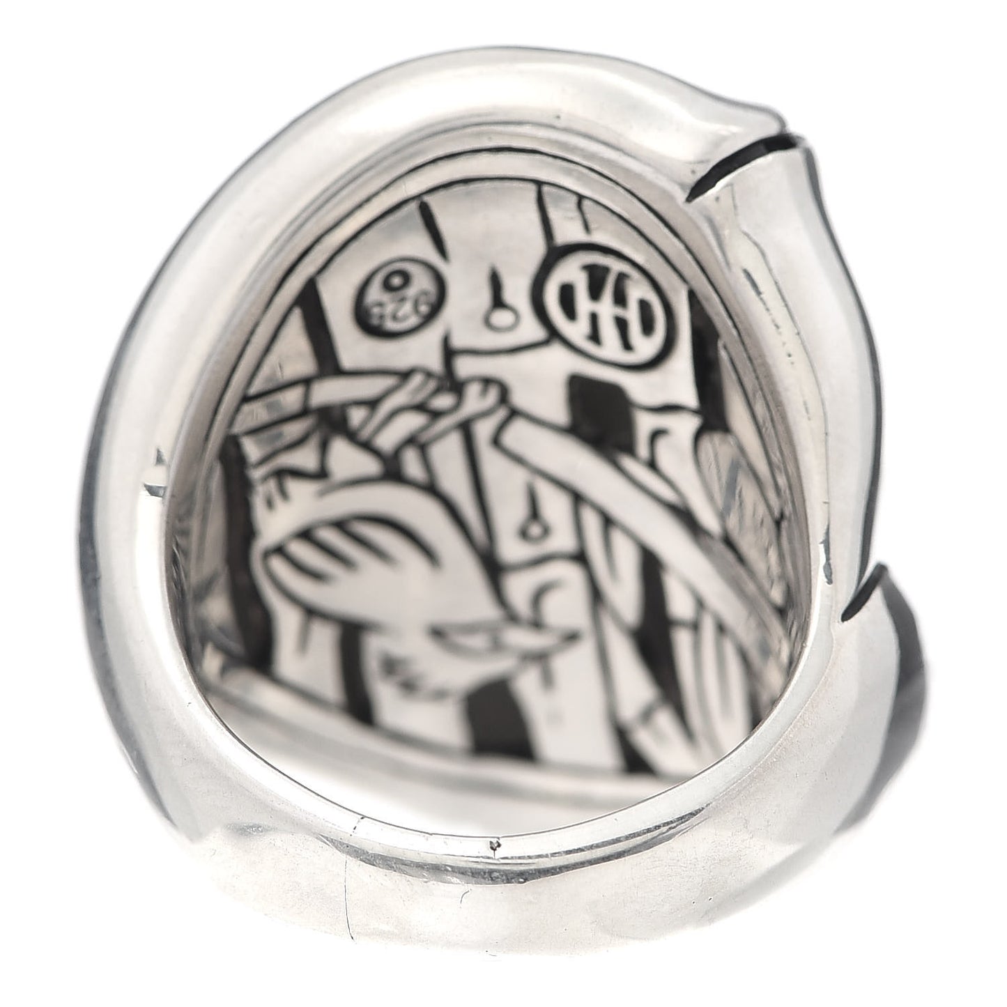 Sterling Silver Bamboo Twist Ring 53 6.25