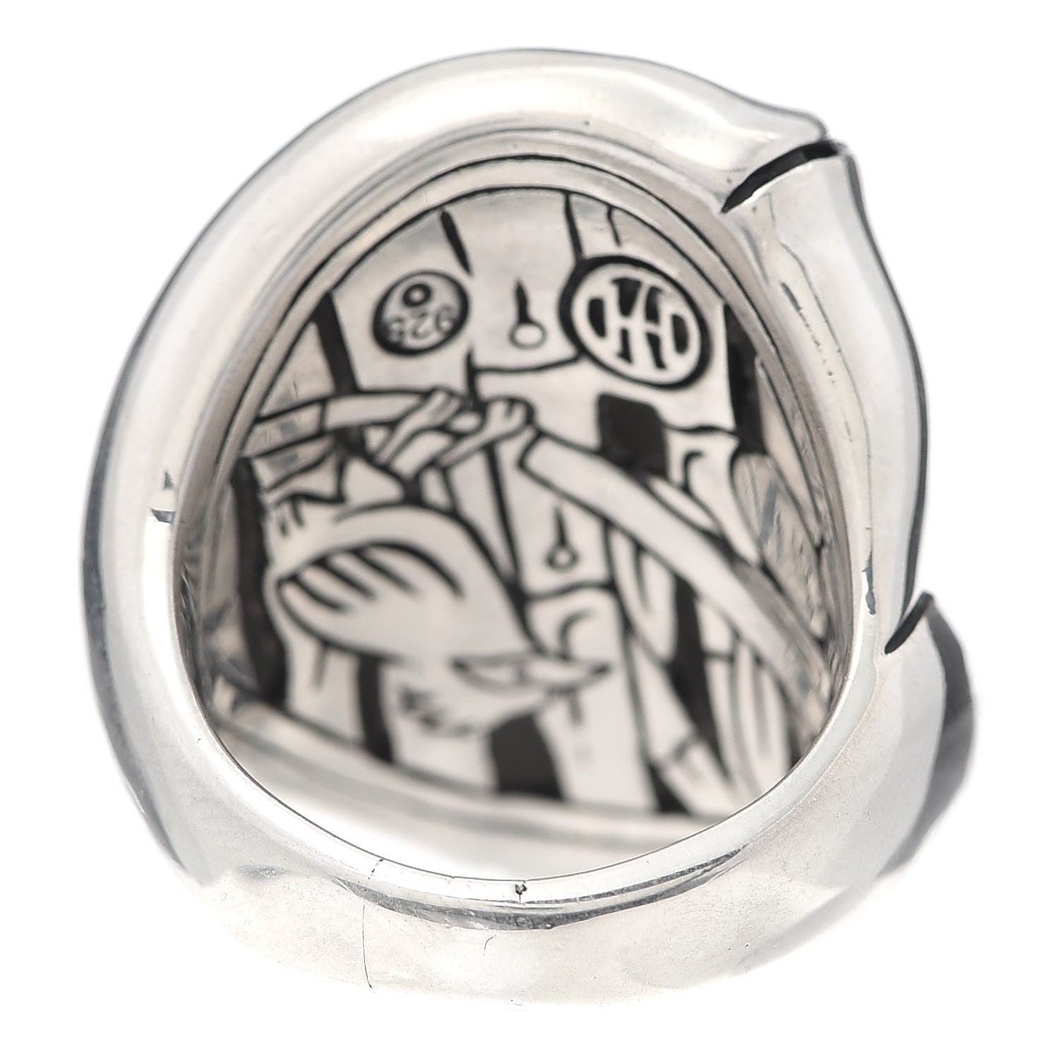 John Hardy Sterling Silver Bamboo Twist Ring 53 6.25 4 of 5