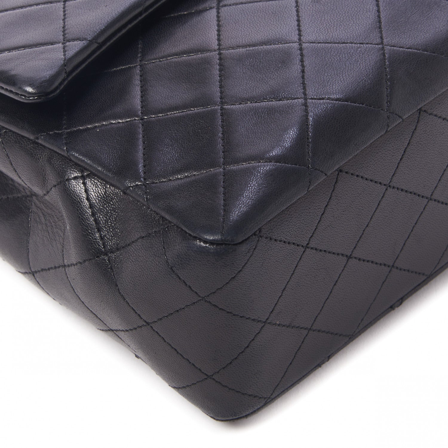 Chanel Lambskin Quilted Medium Double Flap Black 6 of 12