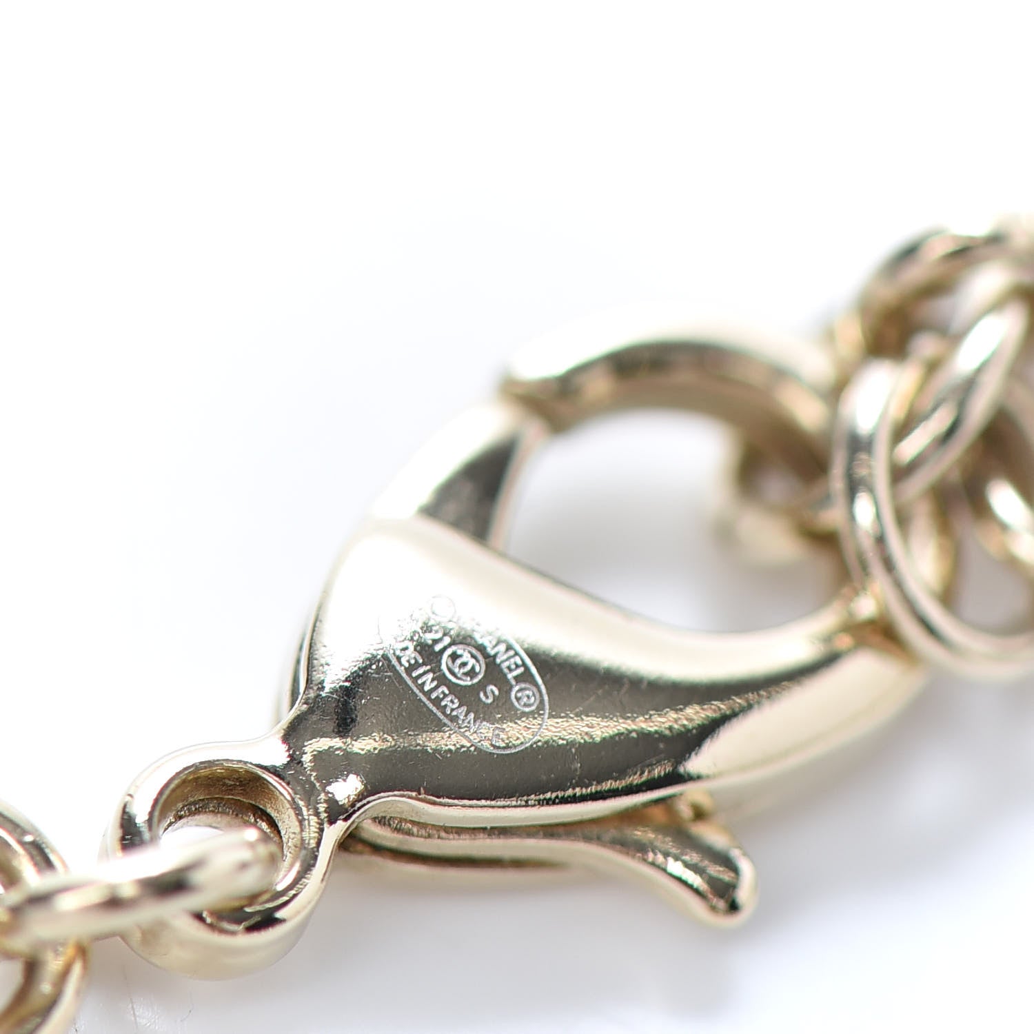 Chanel Crystal CC Chain Bracelet Gold 4 of 4