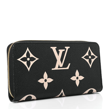Louis Vuitton Empreinte Monogram Giant Zippy Wallet Black Beige 3 of 6