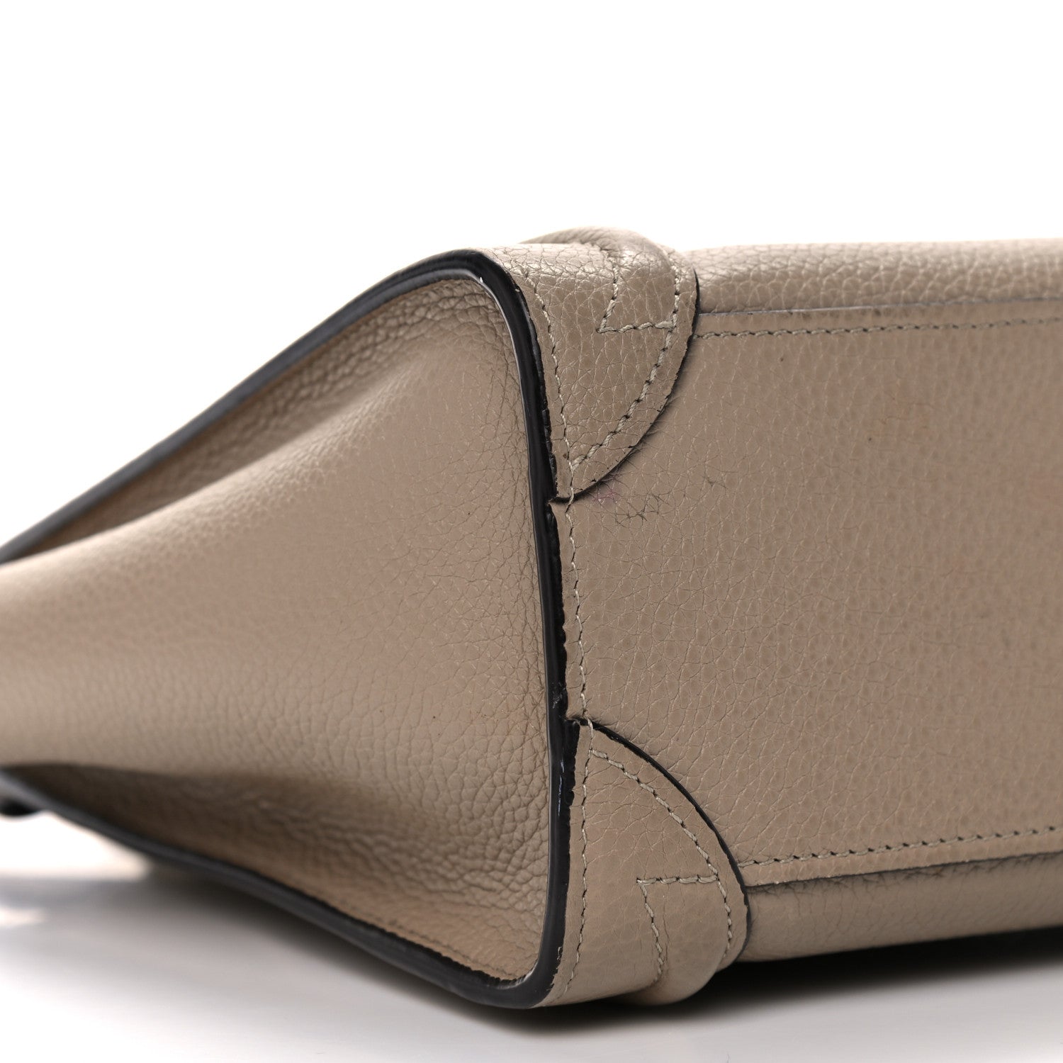 Celine Drummed Calfskin Nano Luggage Dune 10 of 19