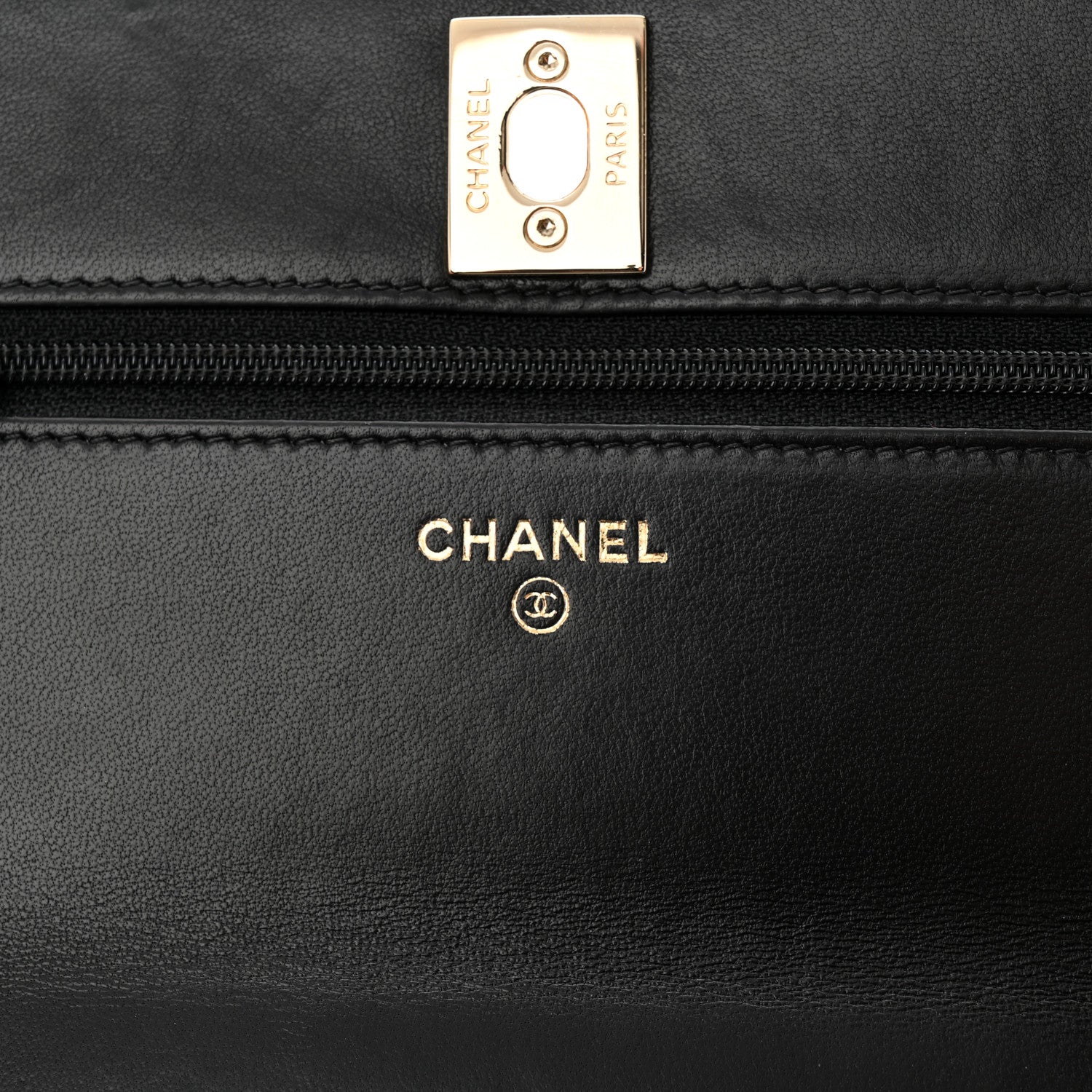 Chanel Lambskin Quilted Trendy CC Wallet On Chain WOC Black 6 of 12