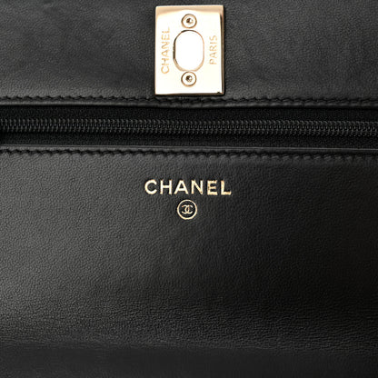 Chanel Lambskin Quilted Trendy CC Wallet On Chain WOC Black 6 of 12
