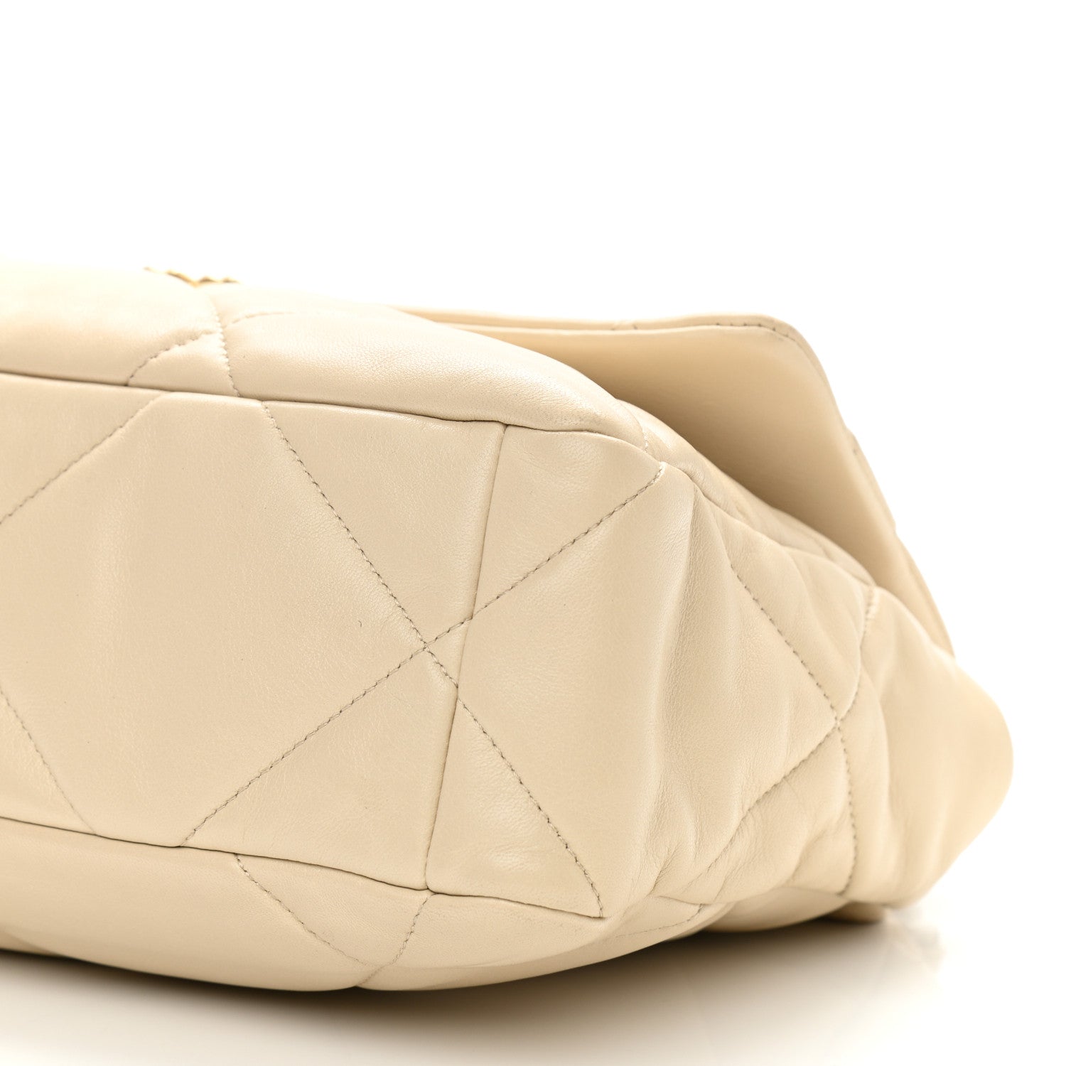 Chanel Lambskin Quilted Large Chanel 19 Flap Beige 10 of 11