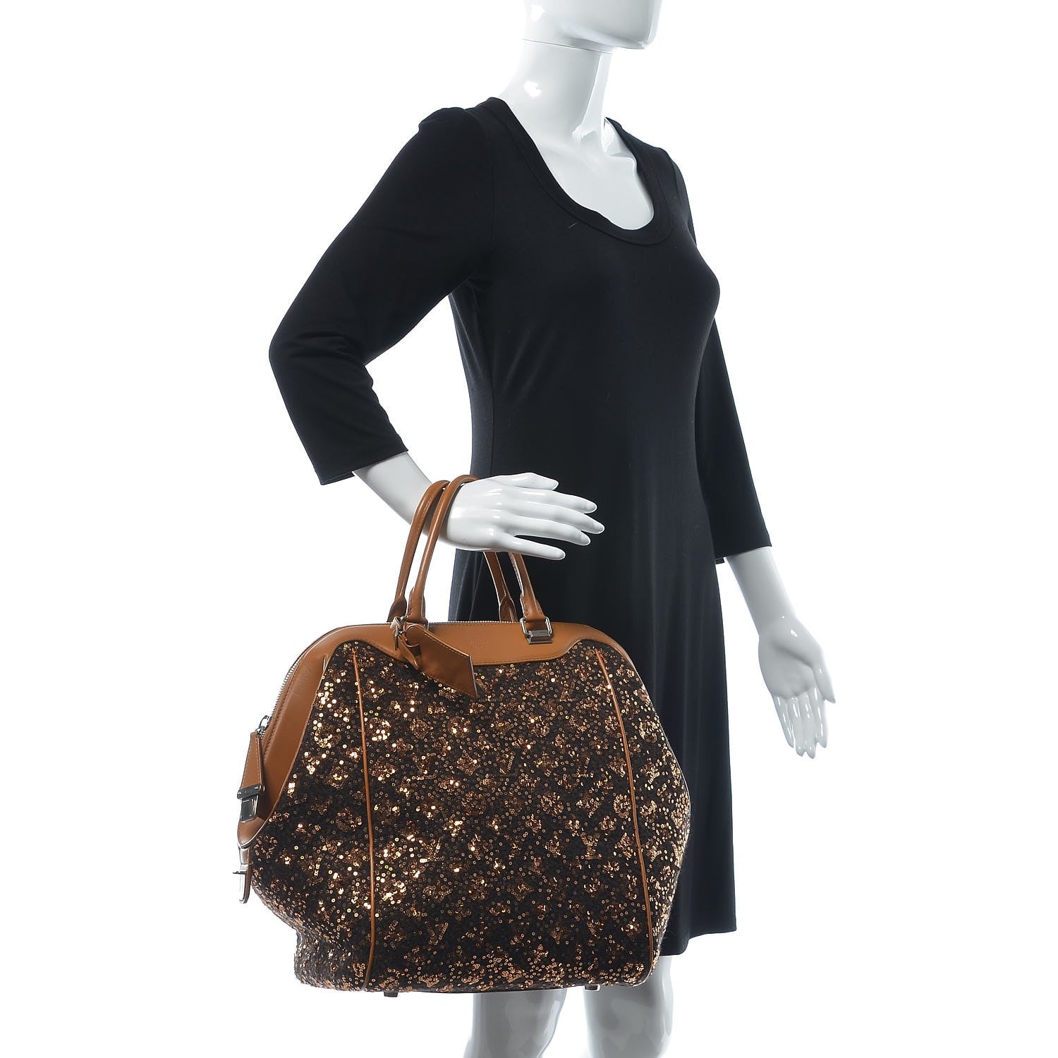 Louis Vuitton Sequin Monogram Sunshine Express North South Gold 2 of 10