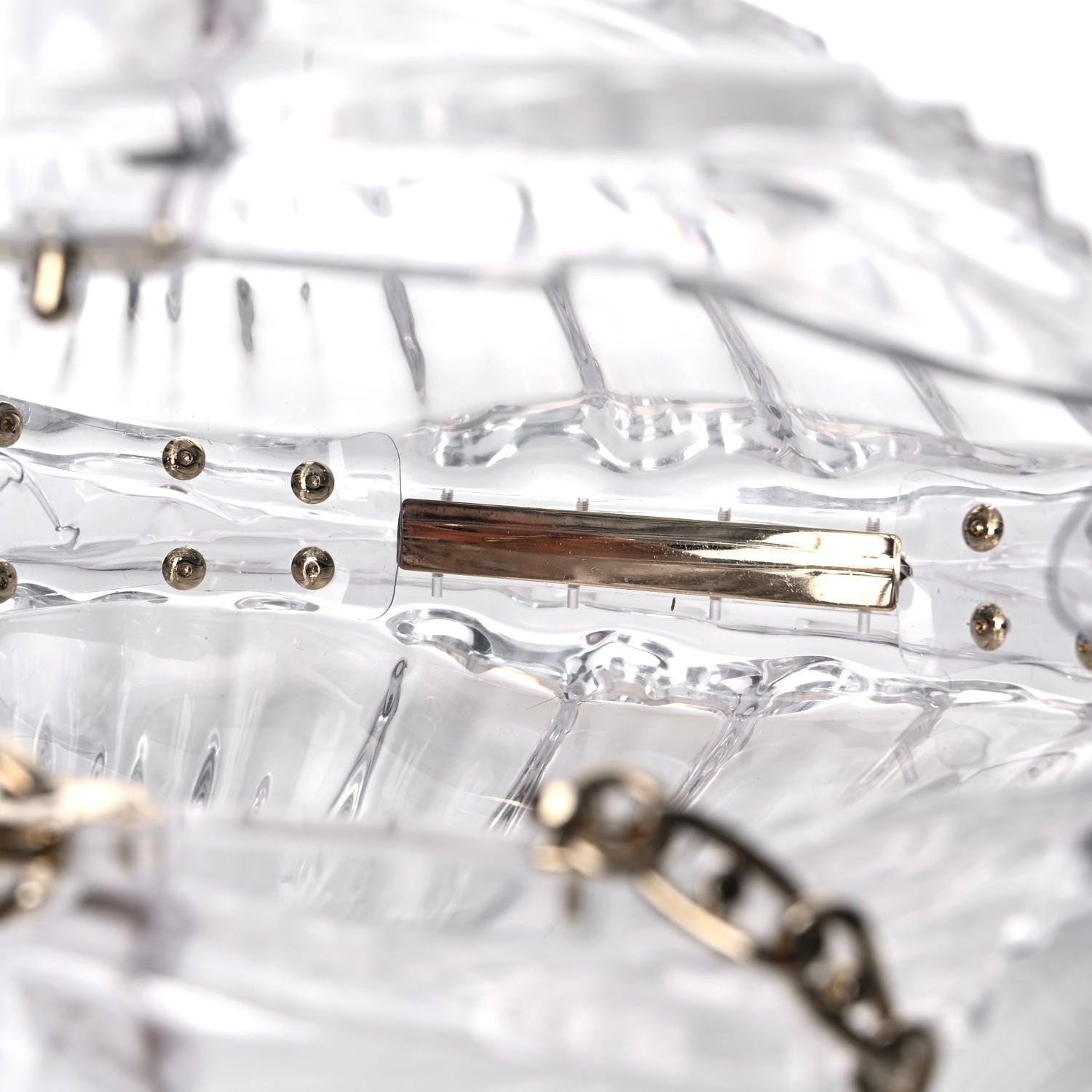 Chanel Plexiglass Evening On The Beach Shell Clutch Clear 8 of 9