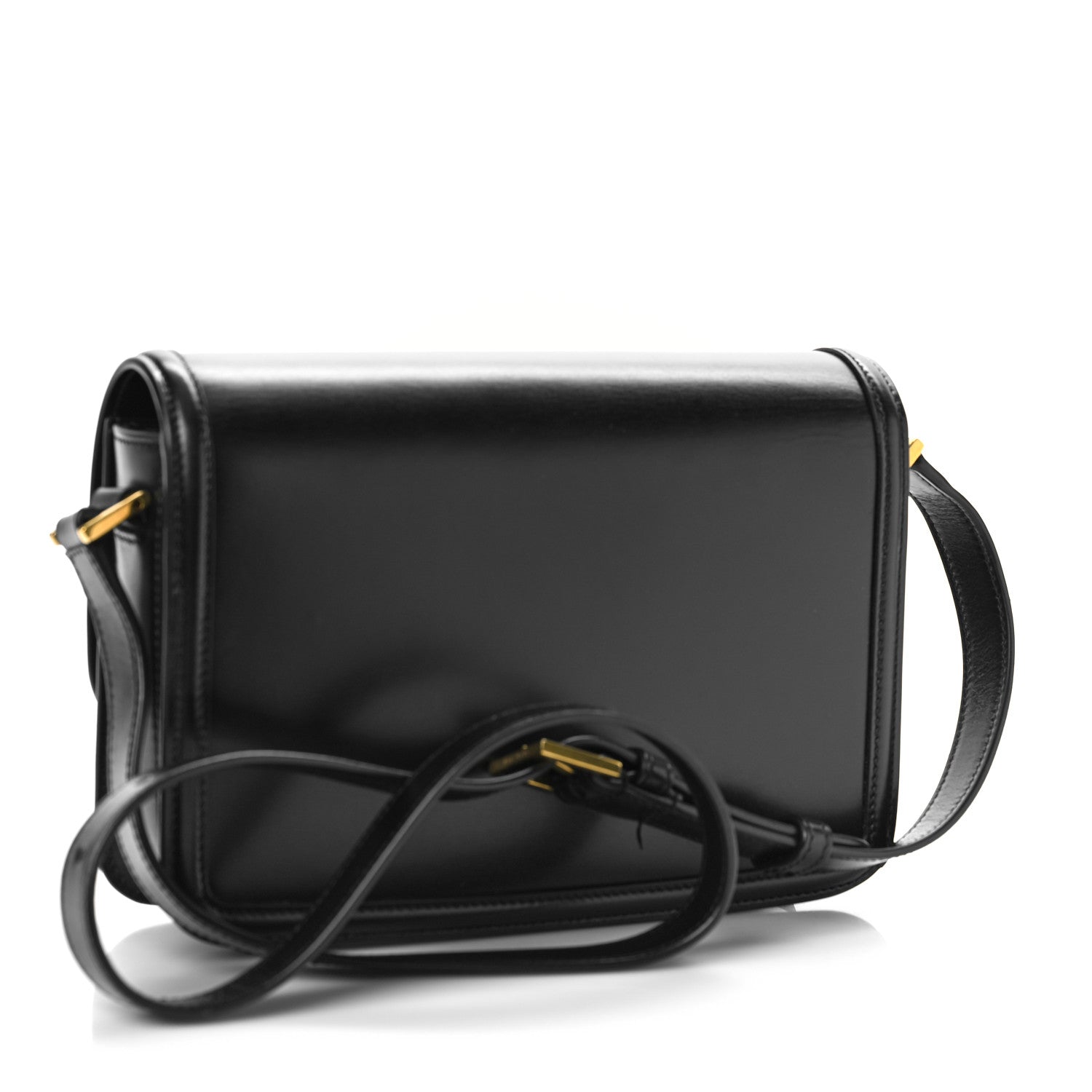 Saint Laurent Box Calfskin Monogram Medium Solferino Satchel Black 3 of 11