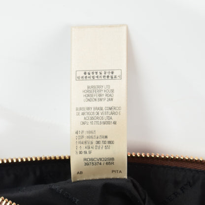 Burberry House Check Derby Peyton Crossbody Clutch Bag Tan 12 of 12