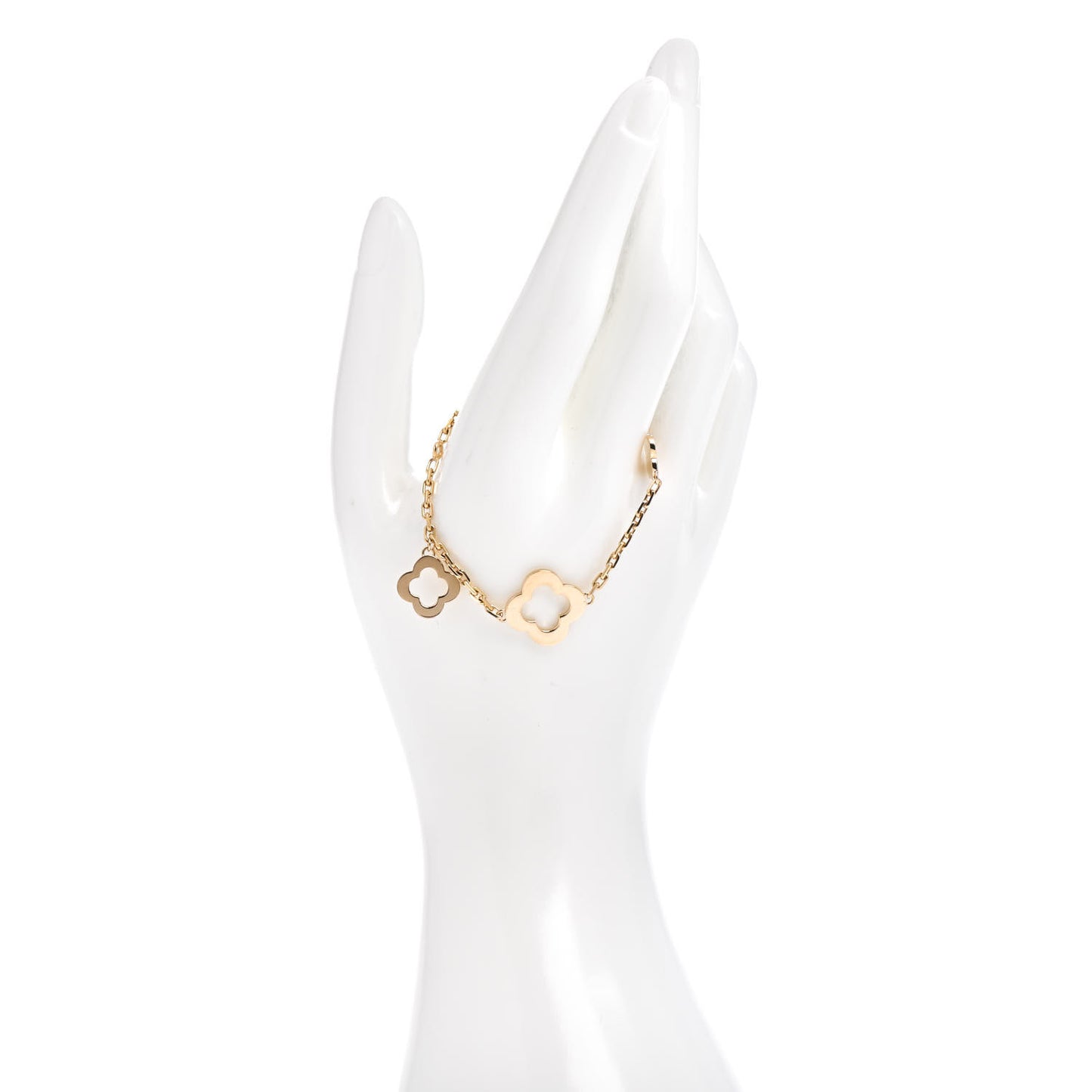 18K Yellow Gold 3 Motifs Byzantine Alhambra Bracelet