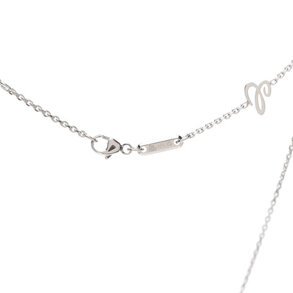 Chopard 18K White Gold Happy Diamonds 1 Floating Diamonds Round Pendant Necklace 5 of 5