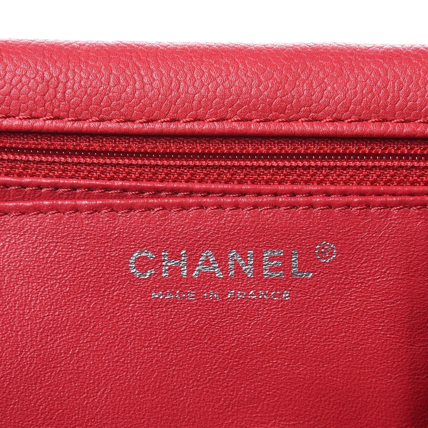 Chanel Washed Caviar Quilted Maxi Single Flap Fuchsia 5 of 13