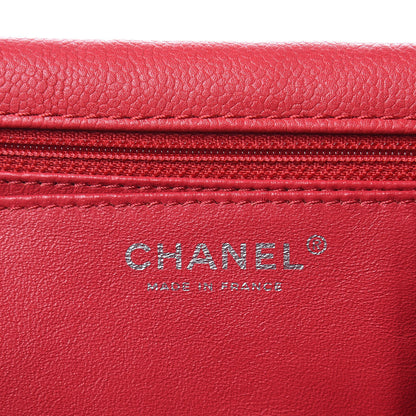 Chanel Washed Caviar Quilted Maxi Single Flap Fuchsia 5 of 13