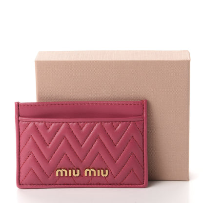 Miu Miu Nappa Matelasse Card Case Peonia 7 of 7
