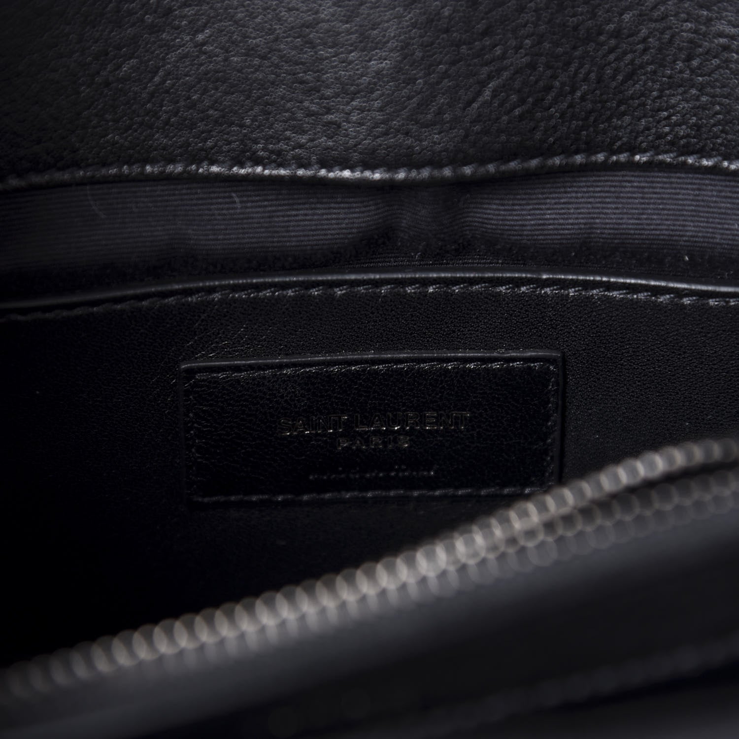 Saint Laurent Sheepskin Matelasse Chevron Monogram Medium College Bag Black 10 of 12