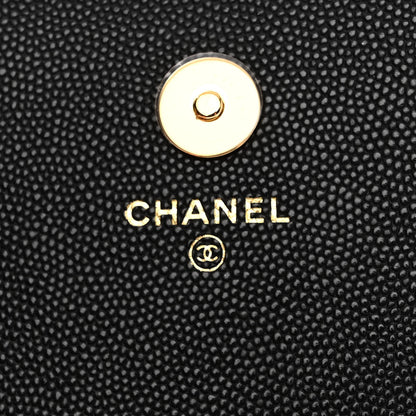 Chanel Caviar Quilted Pocket Twins Clutch With Chain Black 7 of 13
