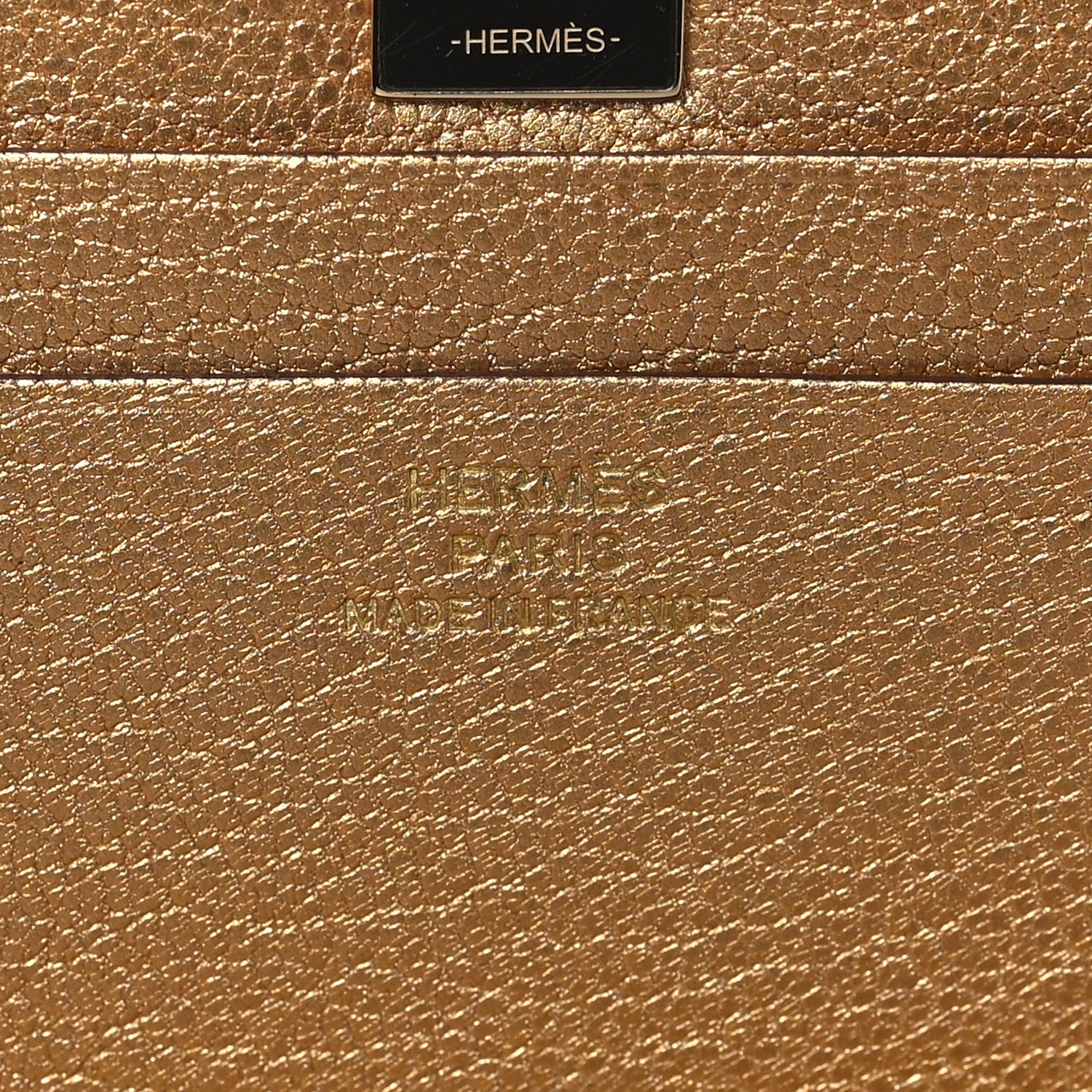 Hermes Metallic Chevre Chamkilight Medor Card Holder Dore 6 of 8