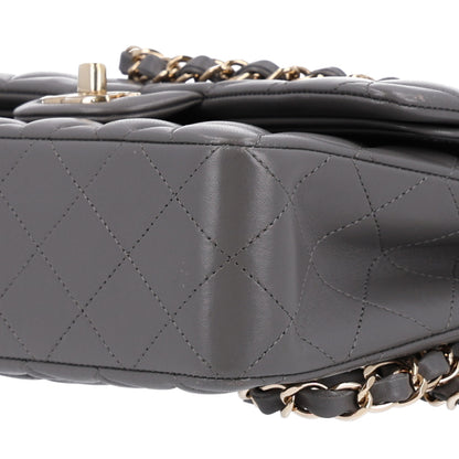 Chanel Lambskin Quilted Small Double Flap Grey 2 of 10