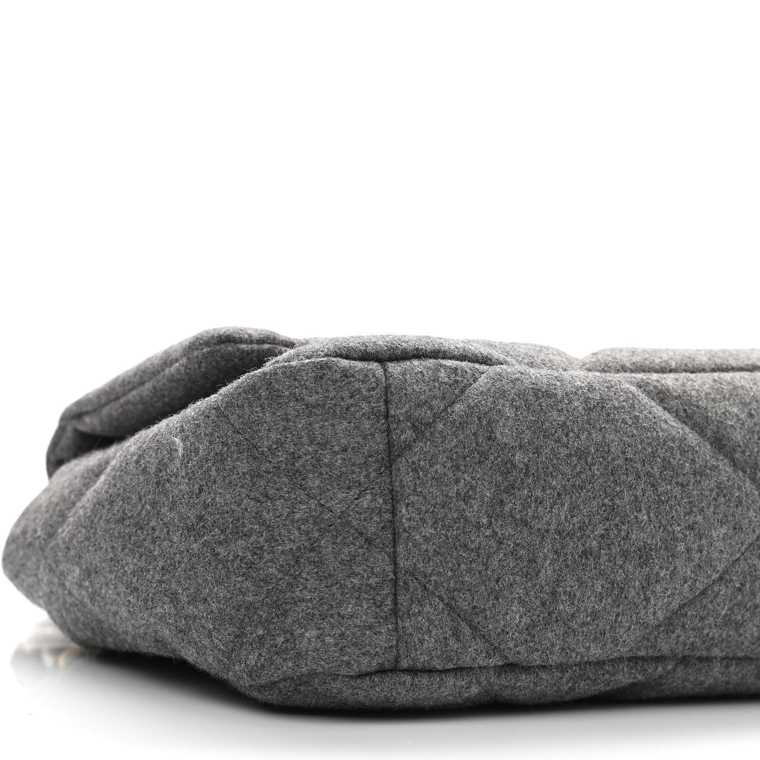Chanel Wool Quilted Medium Chanel 19 Flap Grey 9 of 10