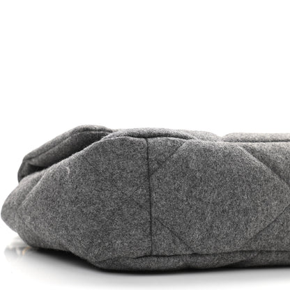 Chanel Wool Quilted Medium Chanel 19 Flap Grey 9 of 10