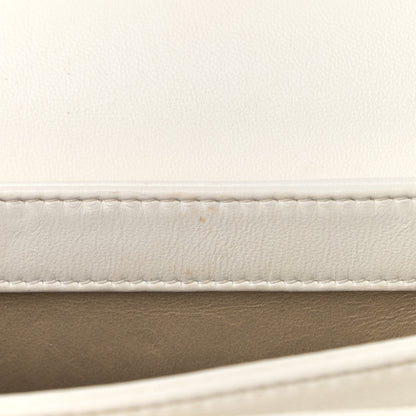 Chanel Lambskin Quilted Small CC Crystal Logo Chain Flap White 14 of 20