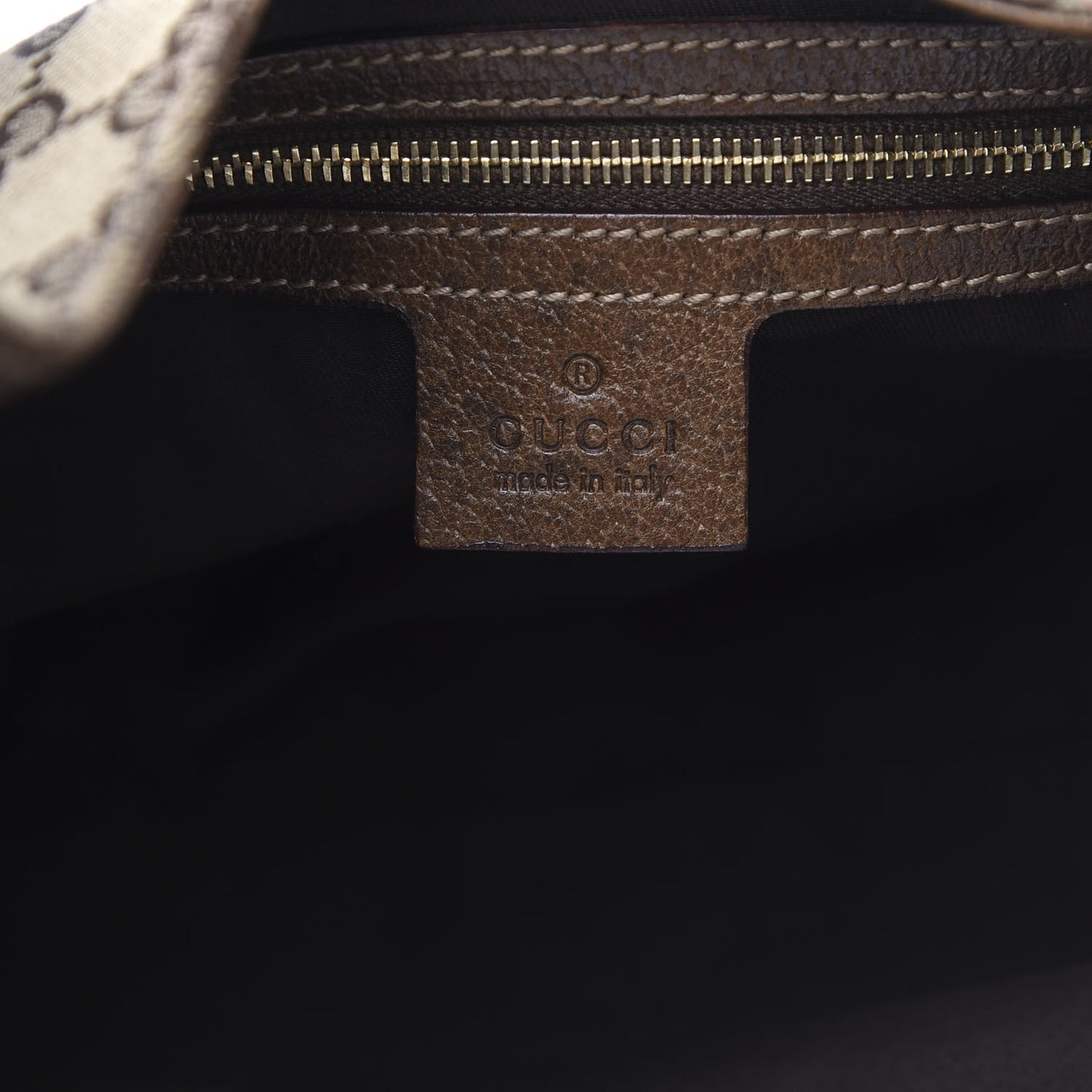 Monogram Calfskin Bardot Tote Brown