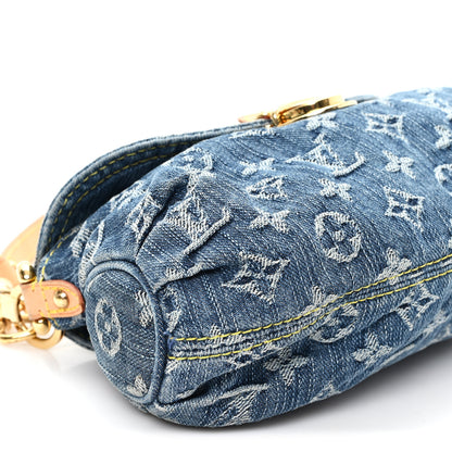 Louis Vuitton Monogram Denim Mini Pleaty Blue 8 of 9