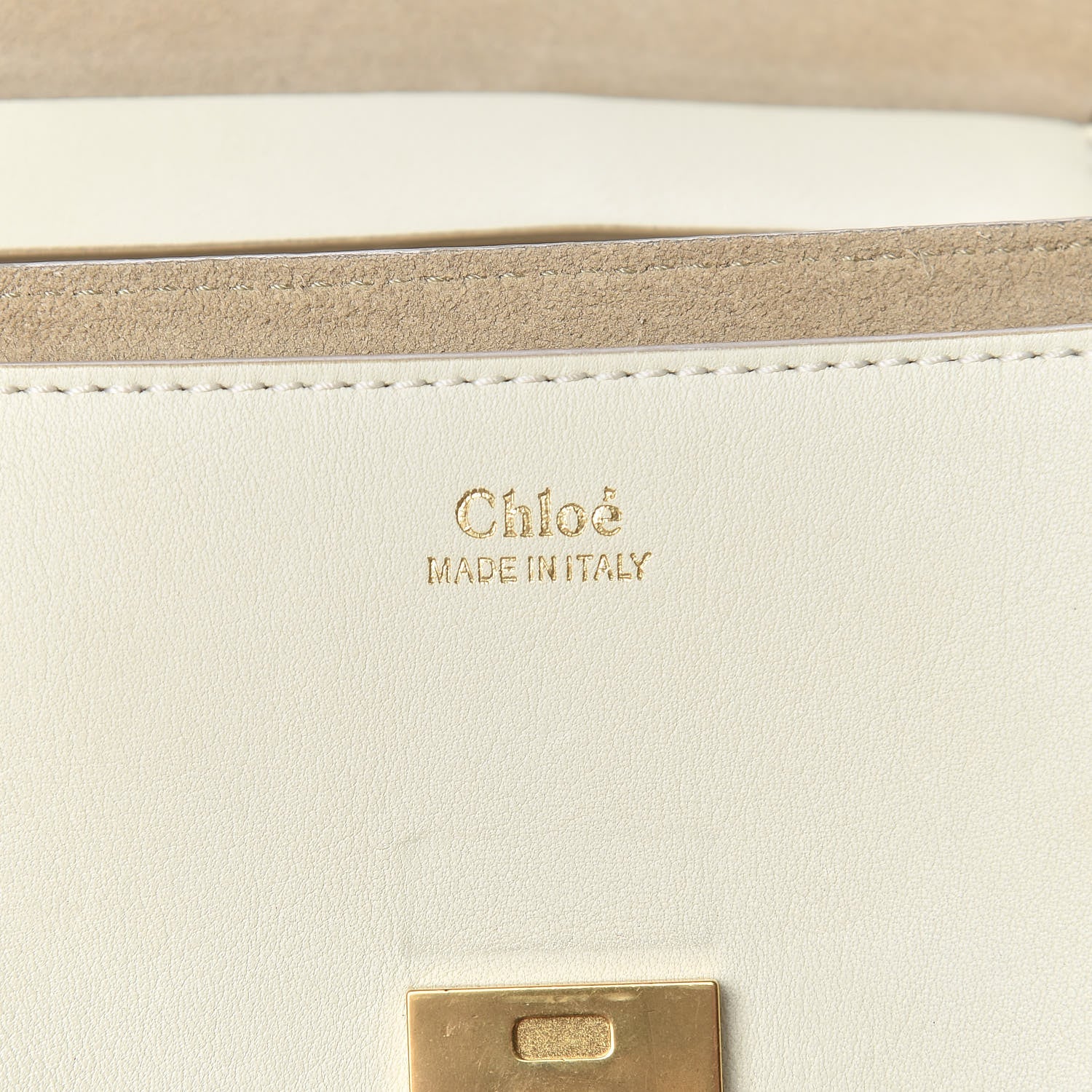 Chloe Calfskin Perforated Mini Drew Shoulder Bag White 7 of 12
