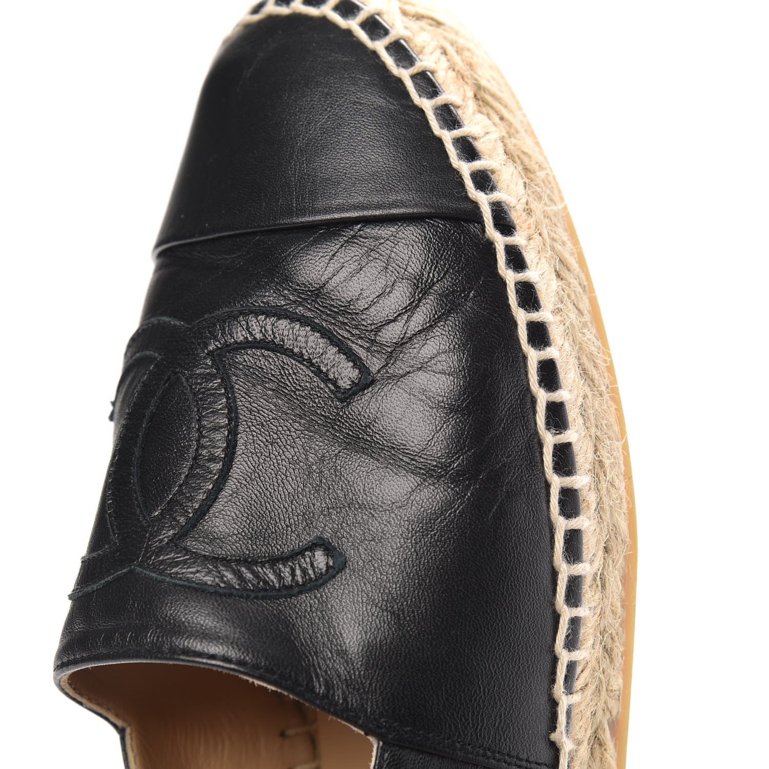 Chanel Lambskin CC Espadrilles 38 Black 11 of 12