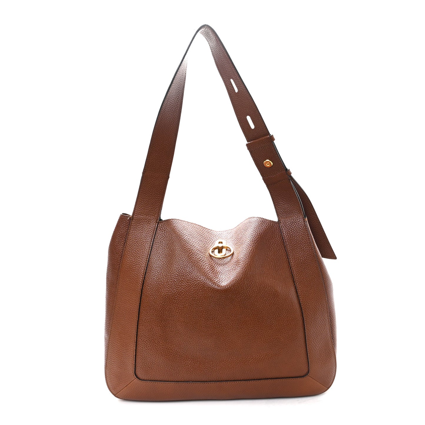 Small Classic Grain Calfskin Marloes Hobo Oak