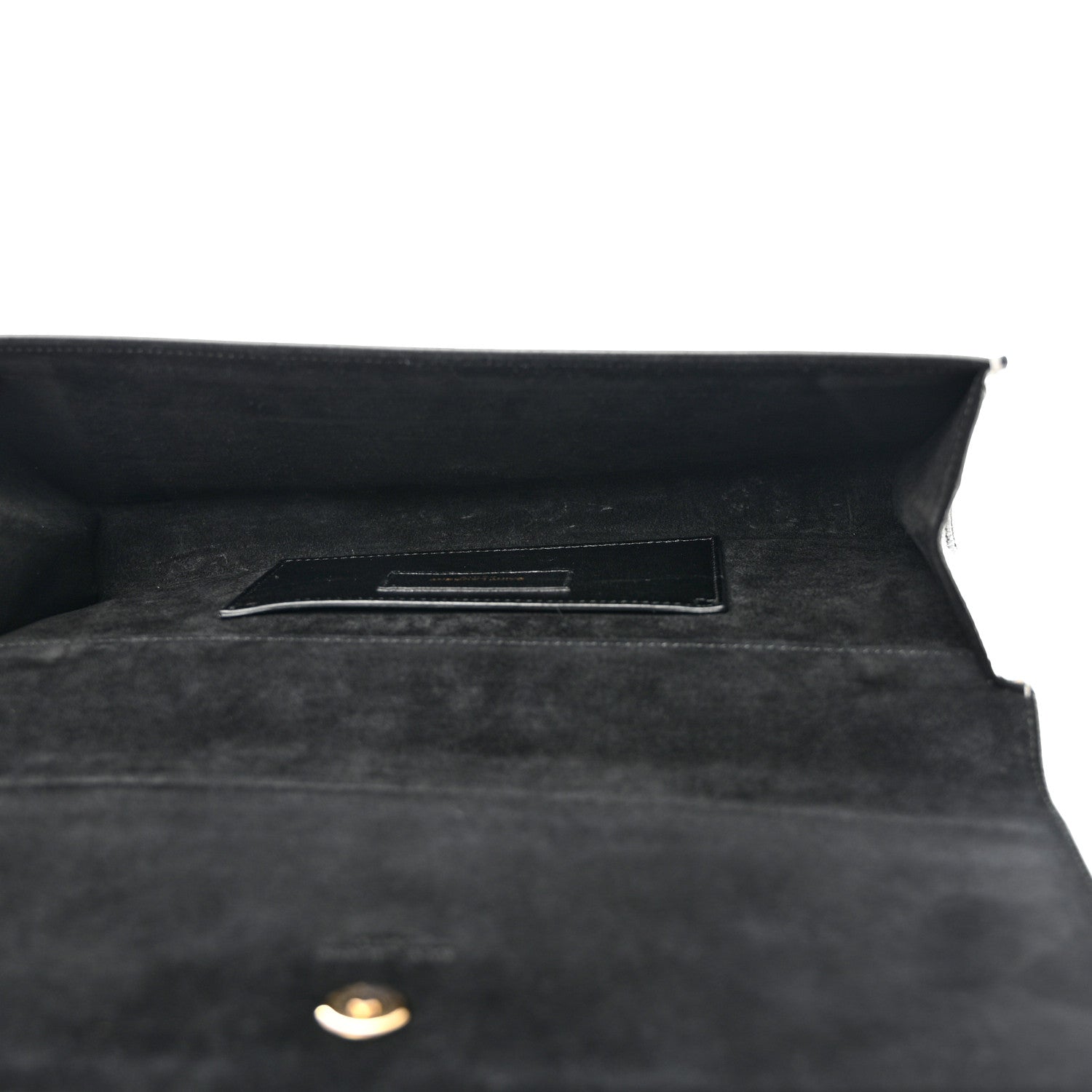 Saint Laurent Metallic Calfskin Classic Monogram Cassandre Clutch Silver 7 of 12