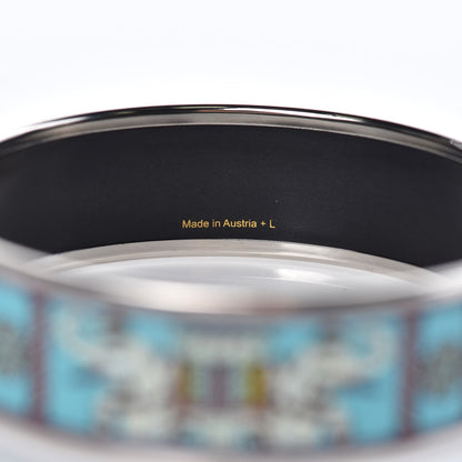 Hermes Enamel Printed Elephant Torana Wide Bracelet 65 5 of 5