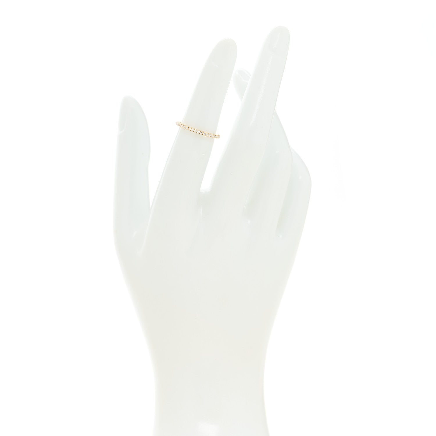 Cartier 18K Yellow Gold Diamond 1.5mm Etincelle de Cartier Wedding Band Ring 48 4.5 2 of 5