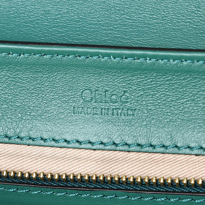 Chloe Calfskin Crocodile Embossed Small C Double Carry Woodsy Green 6 of 12