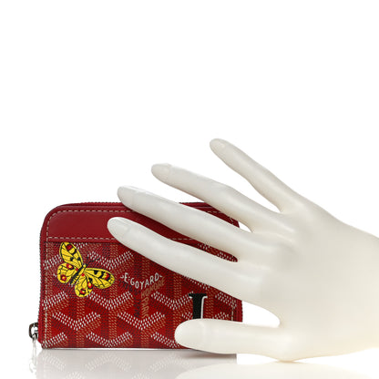 Goyard Goyardine Matignon Porte Monnaei Wallet Red 2 of 10