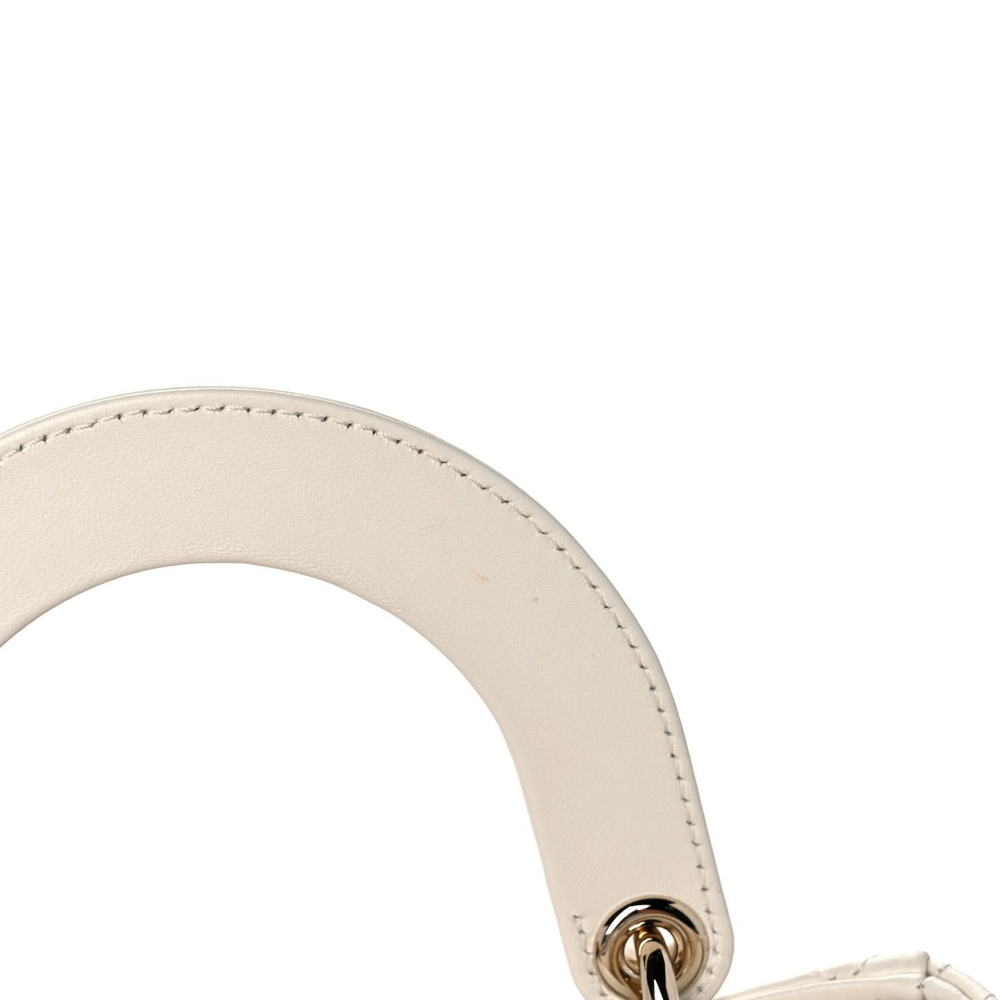 Lambskin Cannage Small Lady Dior White