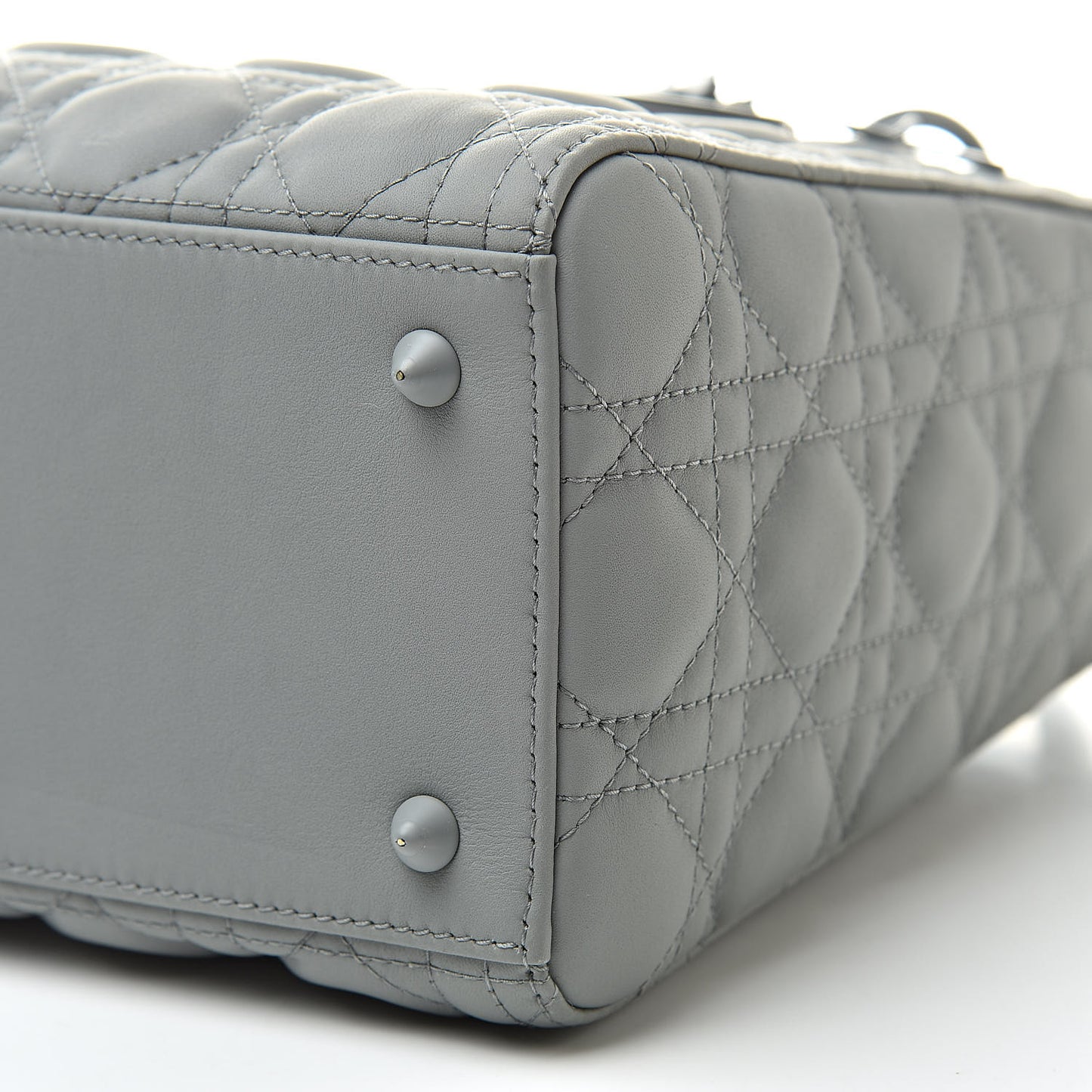 Ultra Matte Calfskin Cannage Medium Lady Dior Grey Stone